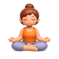 Red Meditating Woman 3D icon
