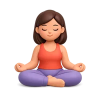 Purple Meditating Woman 3D icon