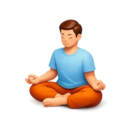 Orange Meditation 3D icon