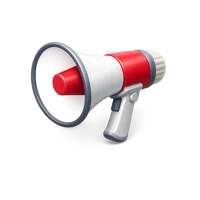 Red Megaphone 3D icon