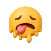 Melting Face 3D icon