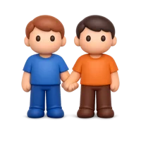 Men Holding Hands 3D icon