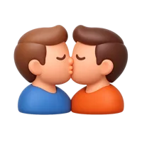 Men Kissing 3D icon
