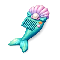 Mermaid Comb 3D icon