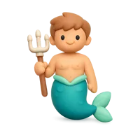 Merman 3D icon