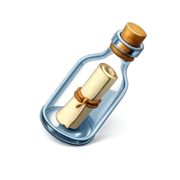 Message Bottle 3D icon