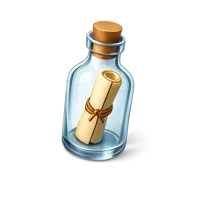 Brown Message Bottle 3D icon