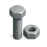 Metal Bolt with Nut 3D icon