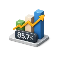Blue Metric 3D icon