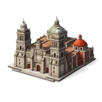 Brown Metropolitan Cathedral of Mexico City 3D icon