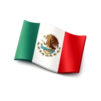 Red Mexico Flag 3D icon