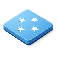 Micronesia Flag 3D icon