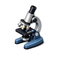 Grey Microscope 3D icon