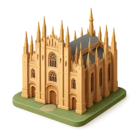 Milan Cathedral 3D icon