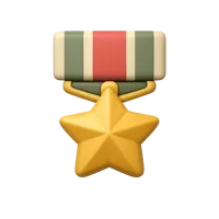 Military Medal 3D icon