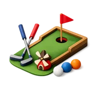 Green Mini Golf Set 3D icon