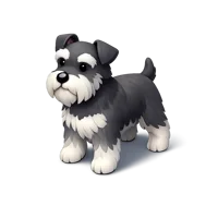 Blue Miniature Schnauzer 3D icon