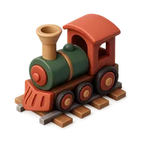 Miniature train 3D icon