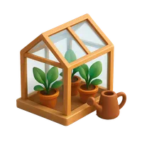 Mini Green House 3D icon