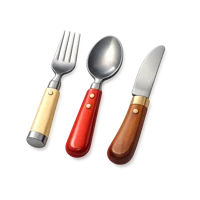 Mismatched Cutlery 3D icon