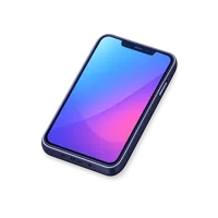Blue Mobile Phone 3D icon
