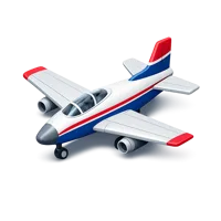 Blue Model Airplane 3D icon