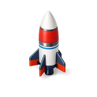 Model Rocket 3D icon