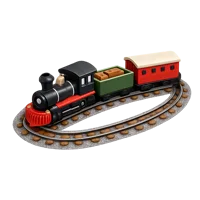Red Model Train Set 3D icon