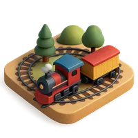 Model Train Set 3D icon