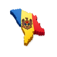 Red Moldova 3D icon