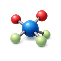 Blue Molecule 3D icon
