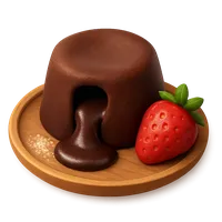 Molten Lava Chocolate Cake 3D icon