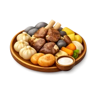 Brown Mongolian Food 3D icon