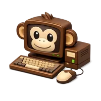 Monkey Computer 3D icon