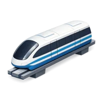 Blue Monorail 3D icon