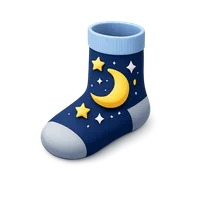 Moon And Stars Sock 3D icon