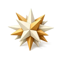 Amber Moravian Star 3D icon