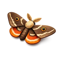 Brown Moth 3D icon