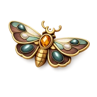 Moth Brooch 3D icon