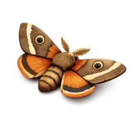 Orange Moth 3D icon