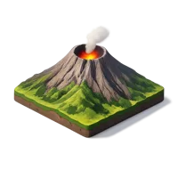 Mount Vesuvius 3D icon