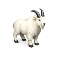 White Mountain Goat 3D icon