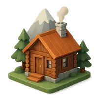 Mountain Hut 3D icon