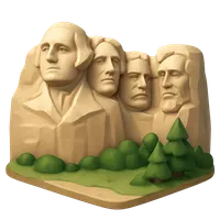 Mount Rushmore 3D icon