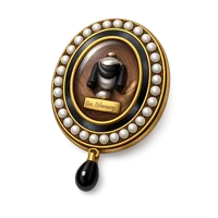 Mourning Brooch 3D icon