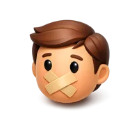Mouth Taped Face 3D icon