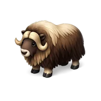Brown Musk Ox 3D icon