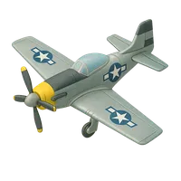 Mustang P-51 Fighter Plane 3D icon