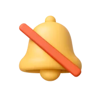 Muted Bell 3D icon