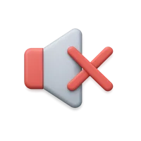 Muted Speaker 3D icon